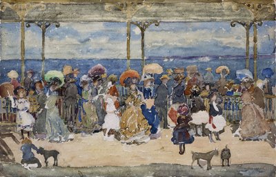 En el muelle, Nantasket, c.1900-05 de Maurice Brazil Prendergast